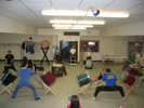 Art teaches a workshop in Kelowna, Canada